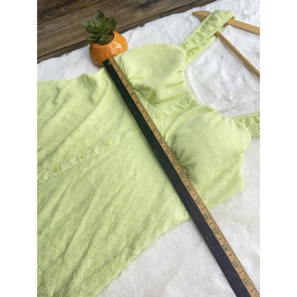 No Boundaries Juniors False Button Front Green Dress L(12-14) New - Picture 11 of 14